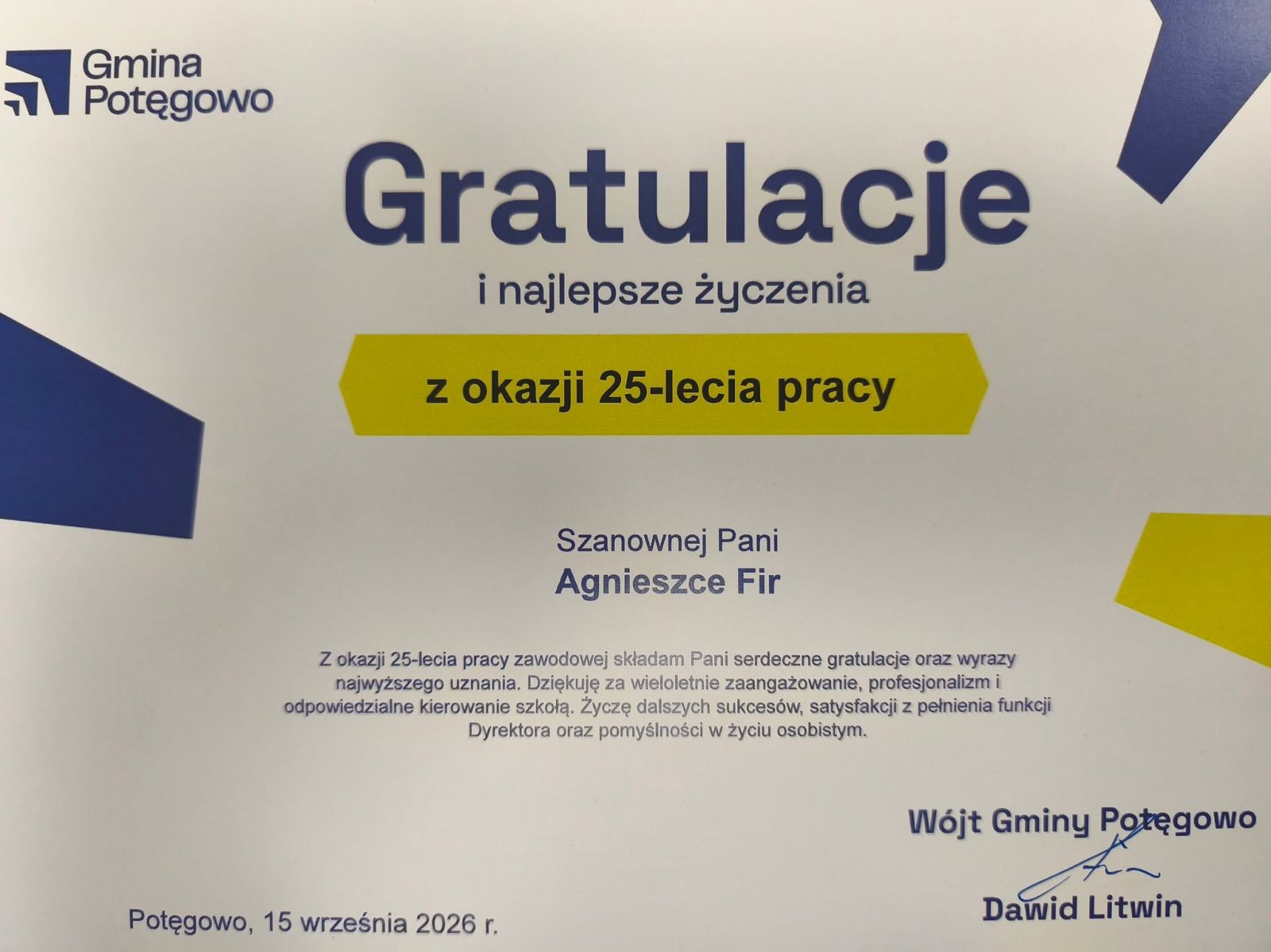 Zdjęcie: JUBILEUSZ PANI AGNIESZKI FIR
